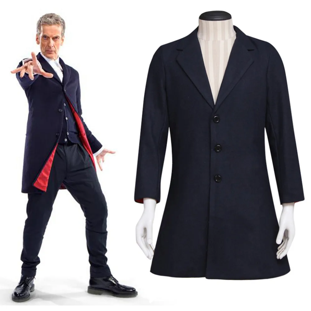 Пальто Doctor Who кто является врачом 12 го темно синее платье пальто карнавальный