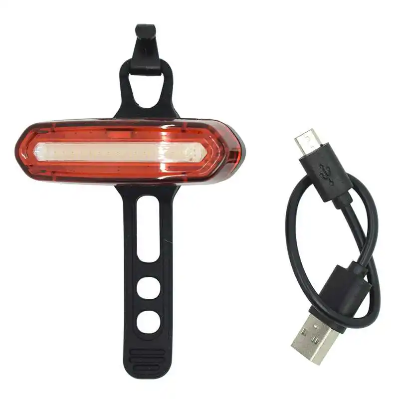 COB перезаряжаемый светодиодный USB светильник для дорожного велосипеда задний