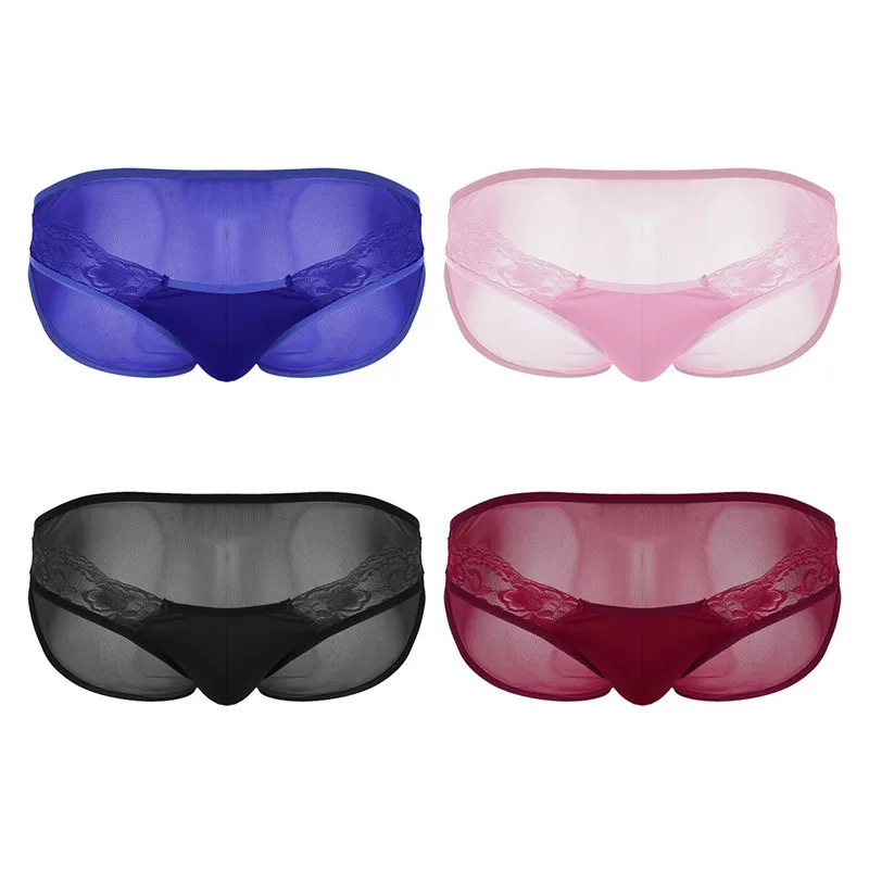 Мужское нижнее белье SISSY, мягкое дышащее прозрачное Сетчатое прозрачное, низкая посадка, мужские трусы для геев, бандаж, бикини, трусы, нижнее белье