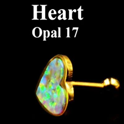Heart Opal17 1 шт. хирургический стальной опал хрящевой Пирсинг Штанга опал ушной хрящ Хеликс шпильки ювелирные кольца для пирсинга - Окраска металла: Heart Opal17