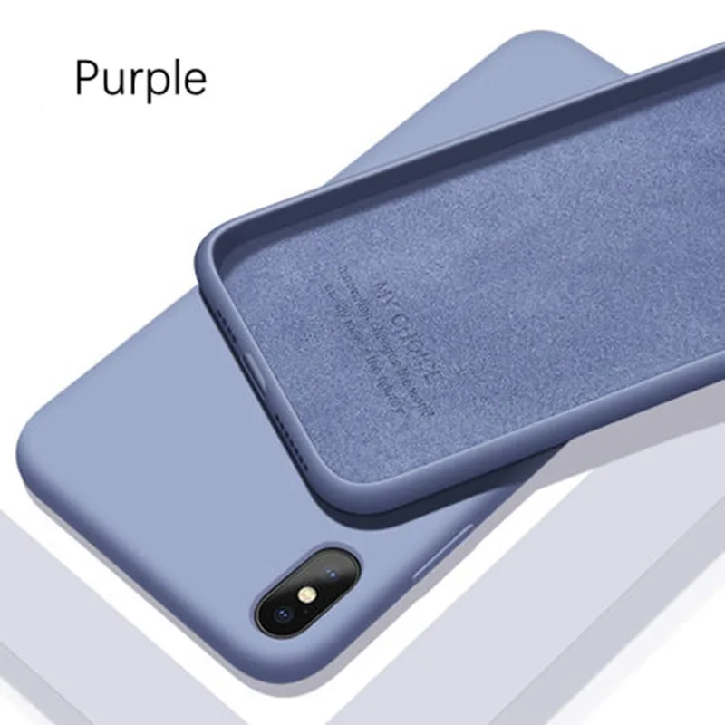 Purple Жидкий стильный мягкий силиконовый чехол для телефона для Xiaomi mi 8 lite 9 SE mi 6 6X A2 mi x 2 2s 3 - Цвет: Purple
