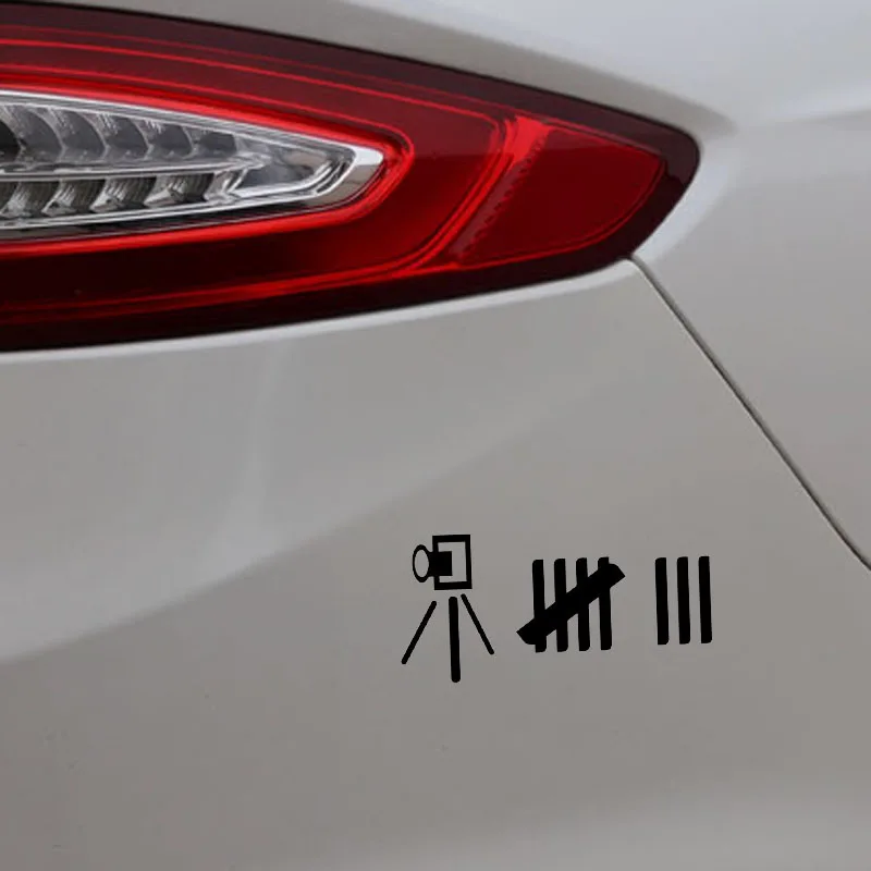 

YJZT 14X6.7CM Personality Camera JDM Vinyl Decal Car Sticker Decor Art Black/Silver C26-0281