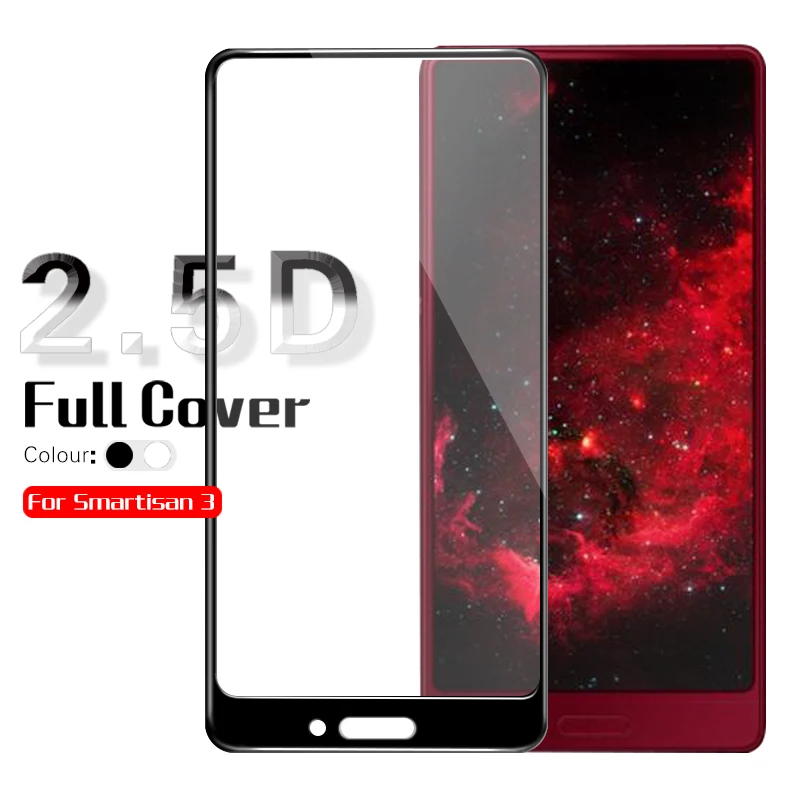 Цветное закаленное стекло с полным покрытием 2.5D и изогнутыми краями для Smartisan Nut 3