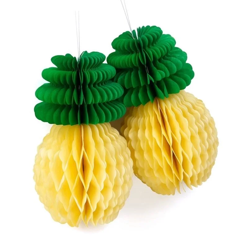 Фиеста ананас сотовая гирлянда Гавайские летние украшения для вечеринки дня