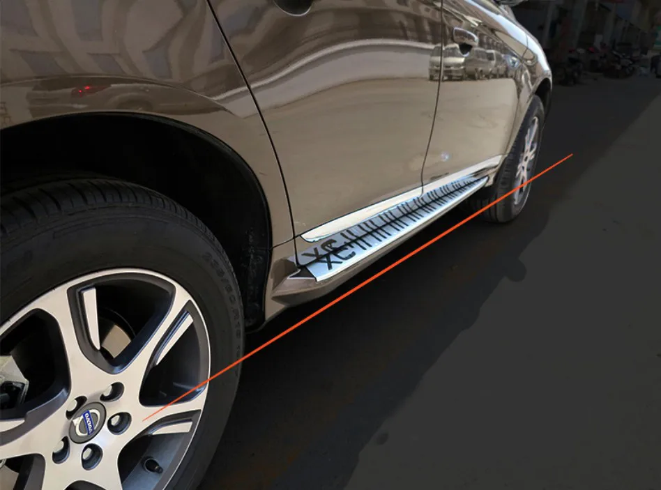 Для Volvo XC60 2009.2010.2011.2012.2013 Бег Панели Авто шаг в сторону Бар Педали для автомобиля Высокое качество Лак Выпекать Цвет оригинальные модели