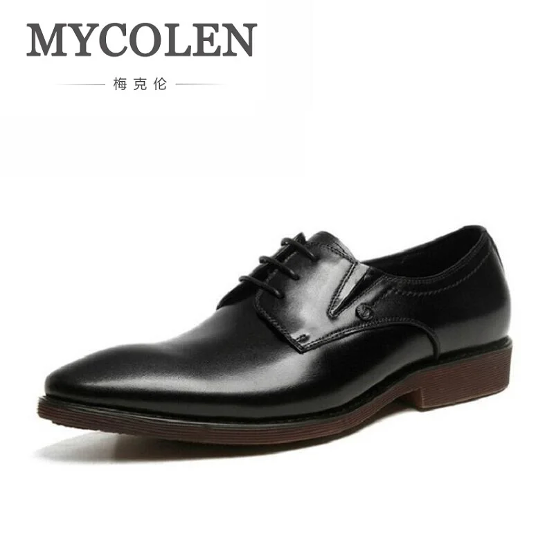 MYCOLEN/Новинка мужские мягкие модельные туфли из натуральной кожи Zapatos De Hombre