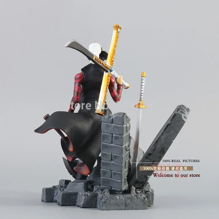 Аниме one piece Dracule Mihawk ПВХ фигурка коллекционная игрушка " 15 см