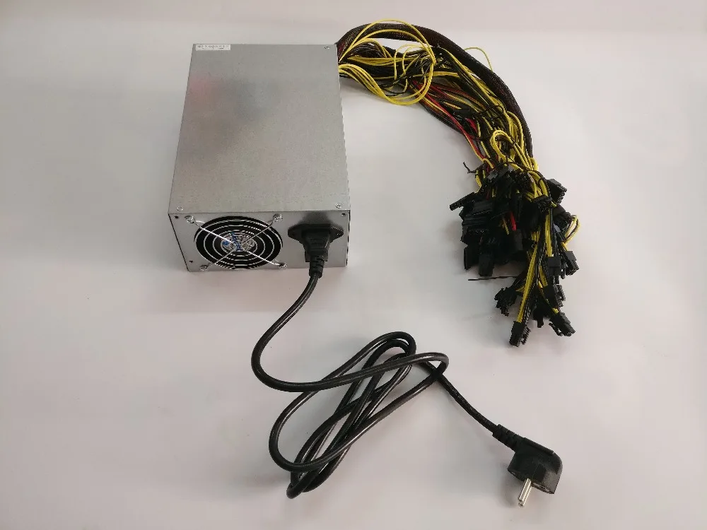 Блок питания YUNHUI ETH zналичные и т. д. для майнинга 1800 Вт 6 GPU карт 12 В 470/570 A подходит RX