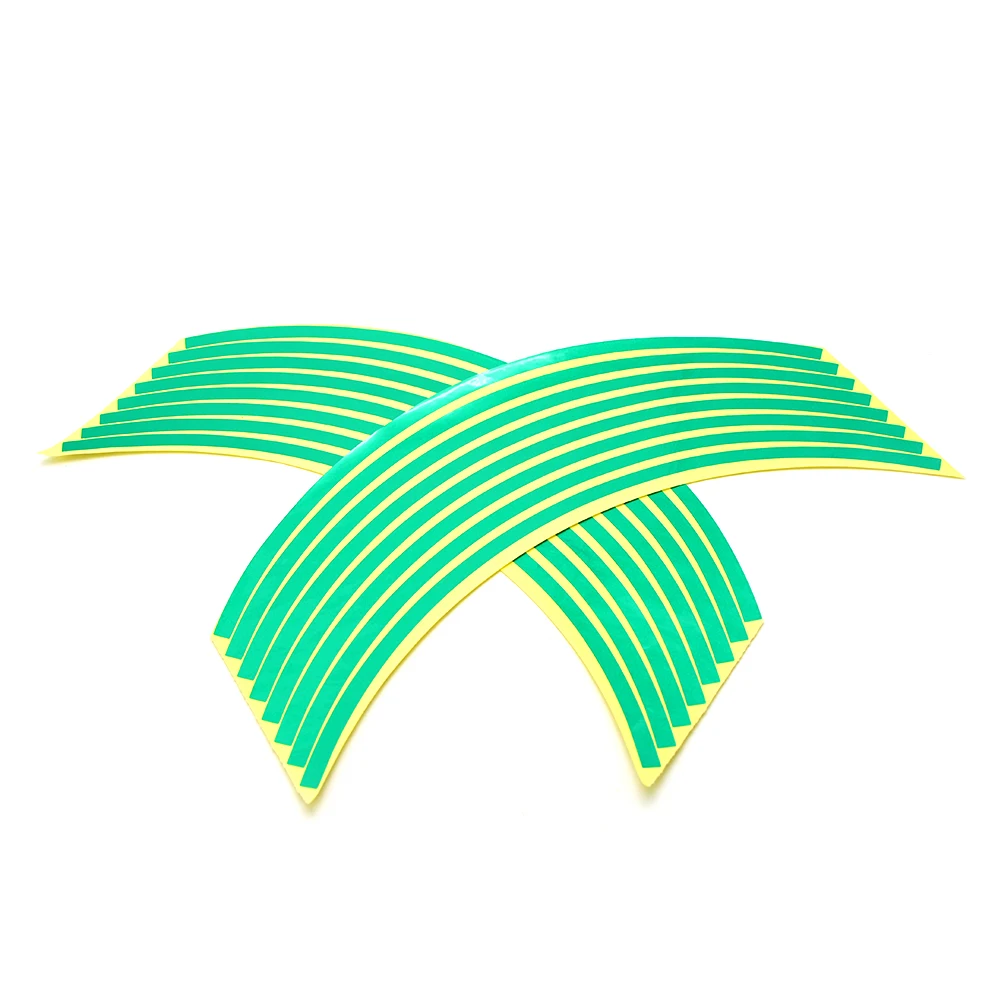 16 полосок 17 дюймов/18 дюймов колесные мотоциклетные обода наклейки для Kawasaki Yamaha