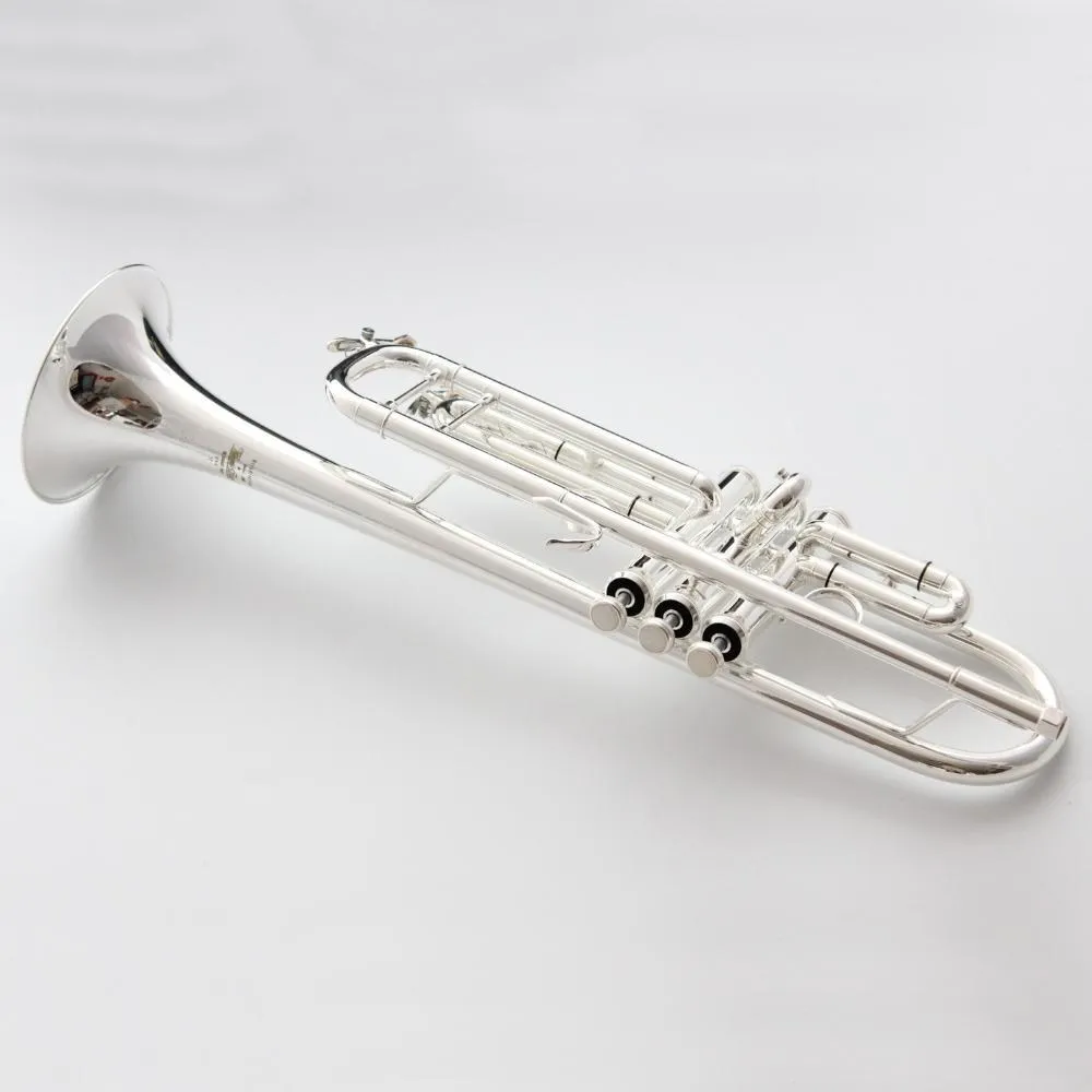 Vincent Shrotenbach Stradivarius Professional Bb BACH Trumpets LT190S-37 Silver Plated Trumpet Mouthpiece Accessories Case