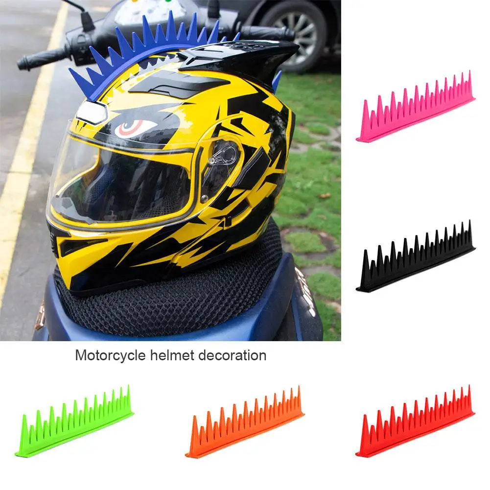 Забавный мотоциклетный Dirtbike резиновый шлем Mohawk Peel Stick шипы Полнолицевые шлемы