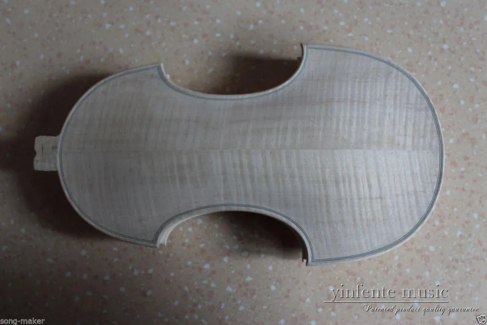 New one 4/4 unfinished violin body flame maple back Russian spruce top #1-1