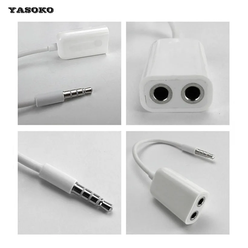 Высокое качество 3.5 мм пара линии наушники аудио сплиттер Кабели двойной разъем