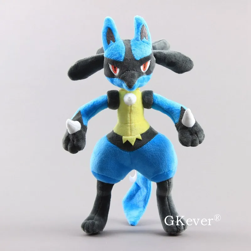 Blue Color 2 стиля синий желтый цвет Мега Lucario X& Y плюшевые игрушки мягкие куклы мягкие игрушки 1" 30 см - Цвет: Blue Color