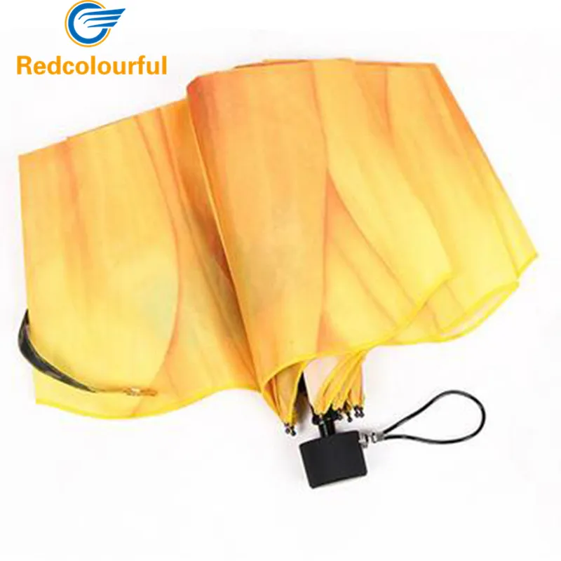 Redcolourful Цвета зонтик дождь Для женщин 3D подсолнечника 24 см три складной