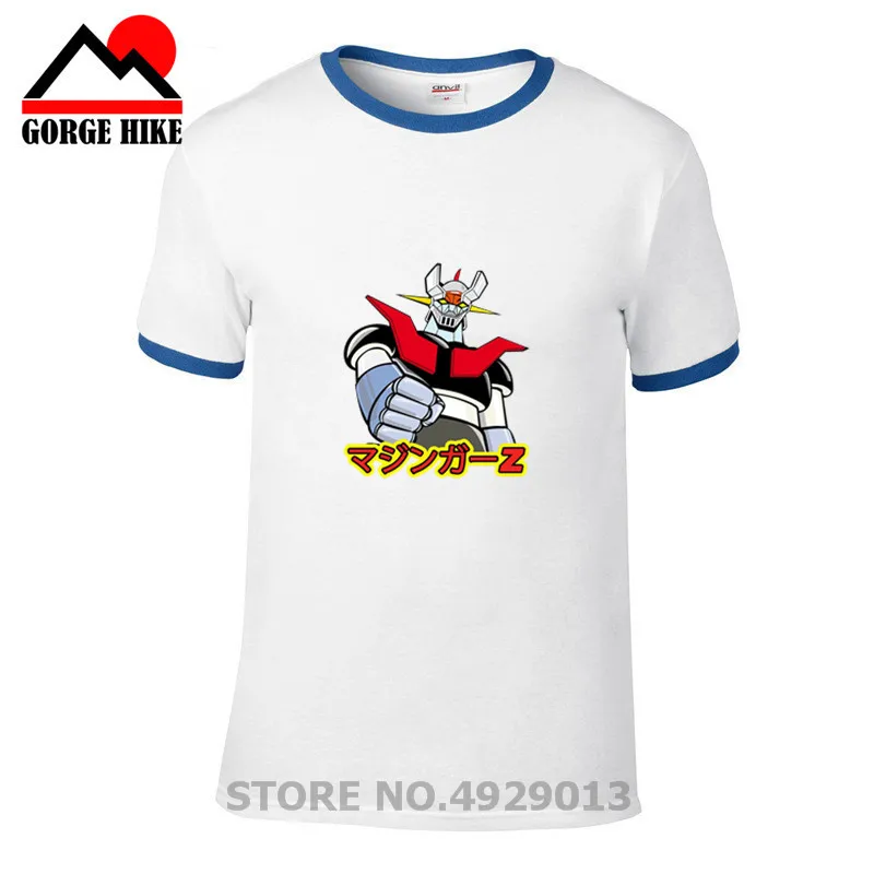 Мужская футболка с героями мультфильмов Mazinger Z черная изображением воина