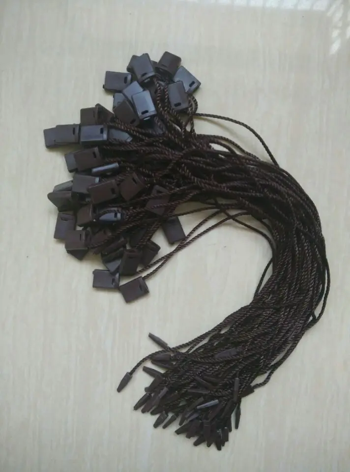 100 шт./цветные бумажные бирки глубокие кофейные шнуры для одежды веревки