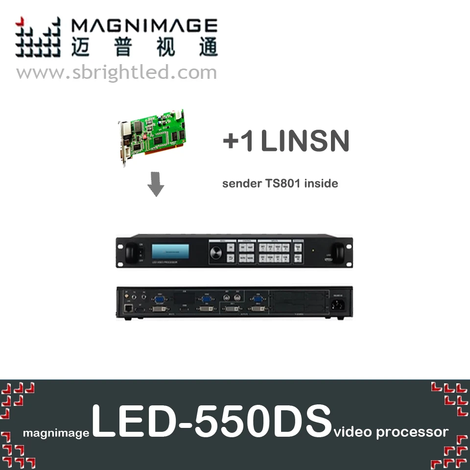 Бесплатная доставка MAGNIMAGE светодиодный 550DS + 1 шт. linsn TS802D изнутри со светодиодным