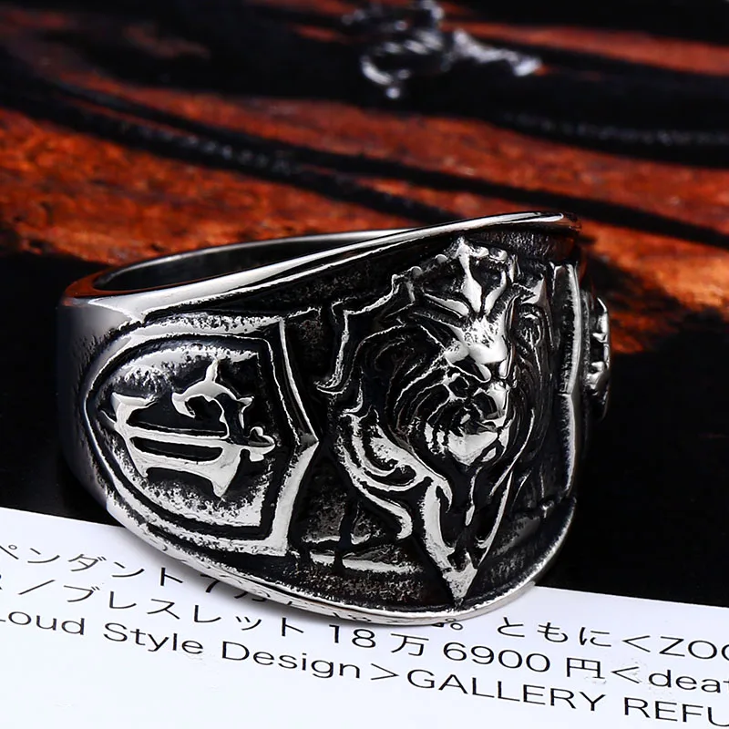 BEIER New Unique Lion Head 316L Stainless Steel For Man Cool Animal Ring BR8 300|316l stainless steel|lion head ringstainless steel |