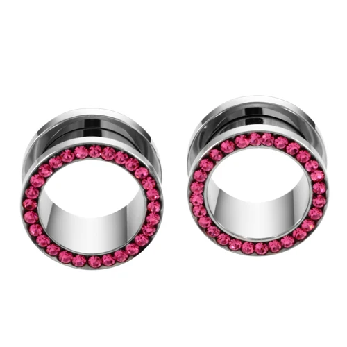 Style 8 2 шт./лот Нержавеющая сталь уха Вилки и Туннели пирсинг уха Earlets резьбовое серьги расширитель штанги для уха тела ювелирные изделия-пирсинг - Окраска металла: Style 8