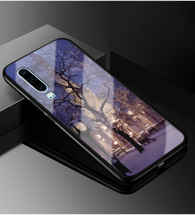 E для huawei P30 чехол P 30 стеклянный жесткий чехол для huawei P30 Pro Чехол P30Pro закаленный крутой модный для huawei P30 Lite P30Lite