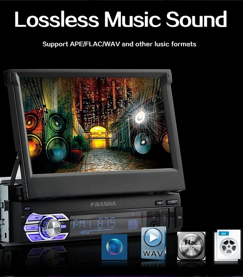 Автомагнитола 1Din 7 ''USB/SD/AUX/EQ/FM/TF руль/пульт дистанционного управления Bluetooth 3 языка сенсорный экран для Android камера заднего вида