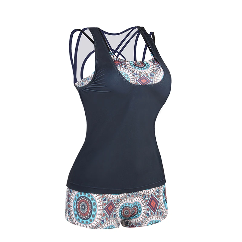 Сексуальный купальник из двух частей летние танкини купальники женская одежда