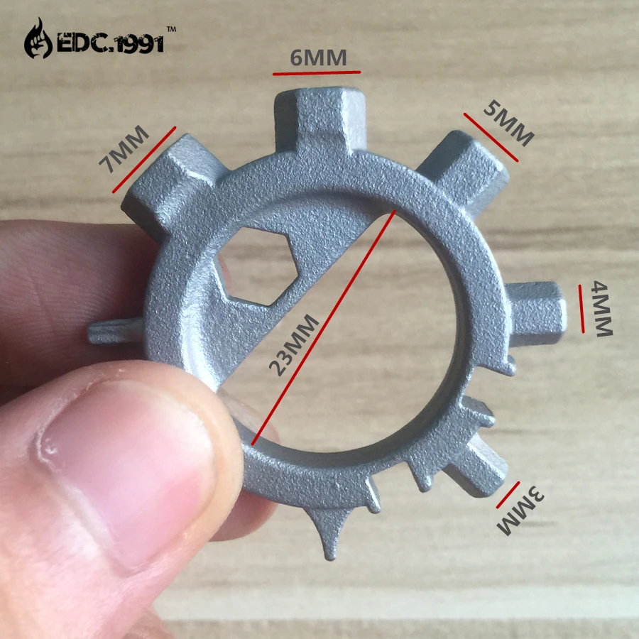 Multi function stainless steel EDC toos 12 screwdriver key ring bottle opener bicycle adjust tools | Спорт и развлечения