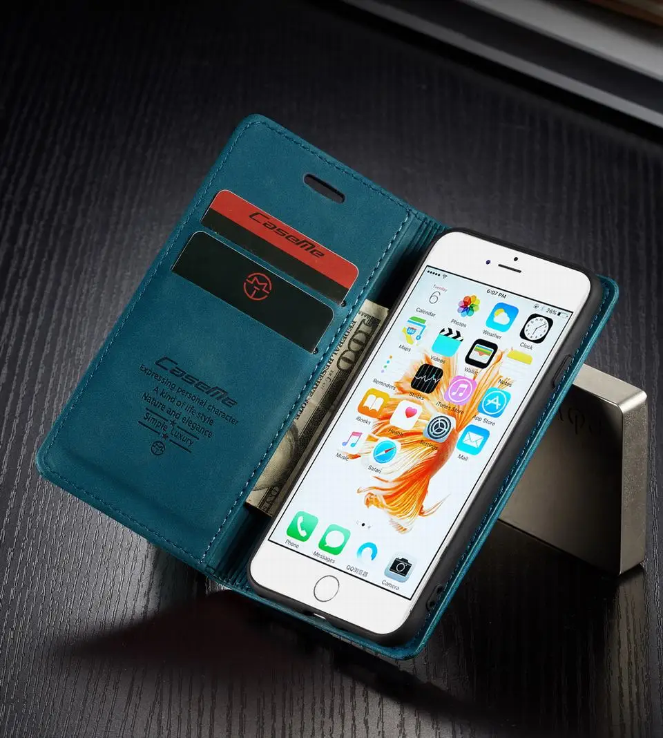 Флип-чехол для iPhone 6S 6 s 7 8 Plus, чехол для iPhone XS Max XR, кожаный бумажник, чехол для iPhone 5 S 5 SE X 10, Роскошный чехол для телефона