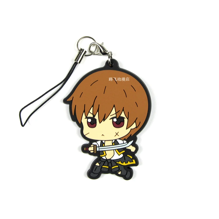 Аниме гинтама брелок Sakata Gintoki Toushirou Kagura Shimura Shinpachi Okita Sougo Резиновый Ремешок/Шарм для мобильного телефона D135
