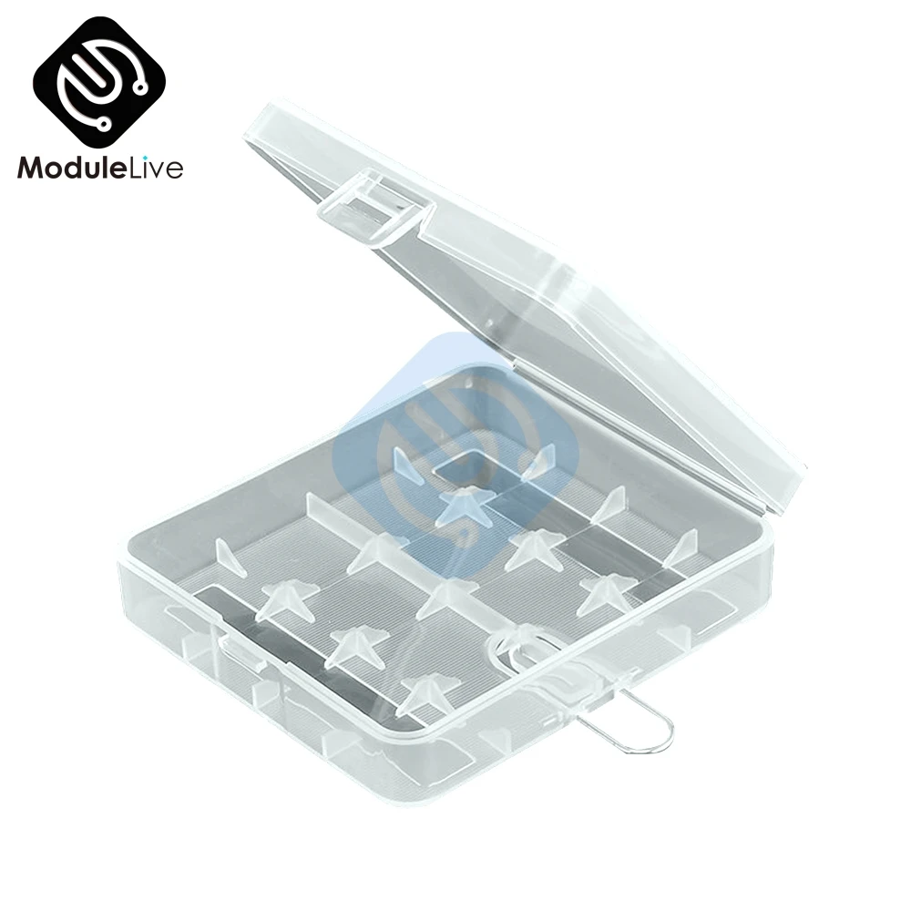 Портативный пластиковый жесткий чехол для аккумулятора держатель 4x18650