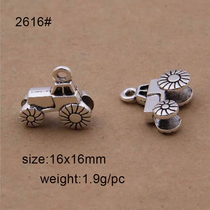 30 шт. винтажная подвеска в виде автомобиля античное серебро подходит для