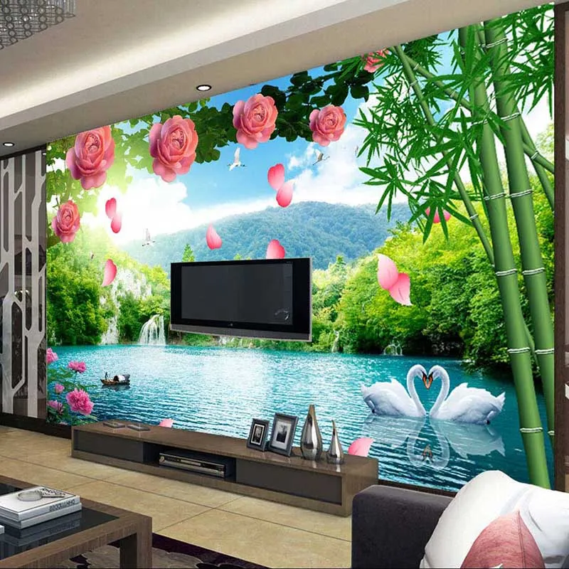 2016 новые обои настенные Стикеры для домашнего декора 3d пейзажные росписи