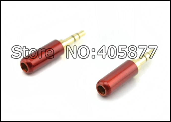 10 шт. красный 3 5 мм стерео 24k золотой аудио адаптер для пайки разъем|adapter plug|plug