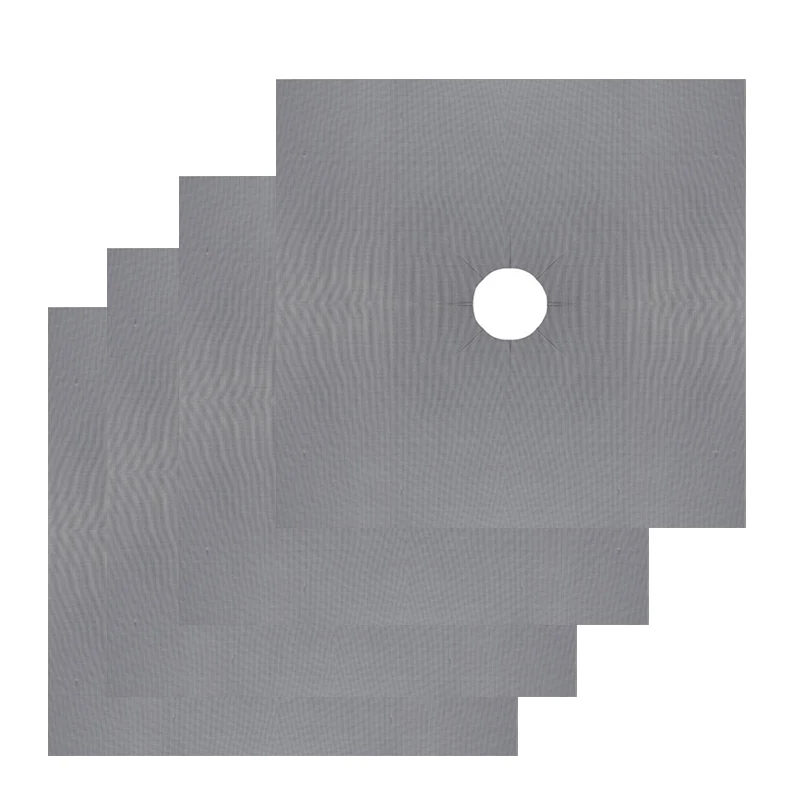 4 PCS Silver 4 шт многоразовая алюминиевая фольга для газовой плиты, крышка для горелки, защитный вкладыш, чистый коврик, коврик, защита от травм, коврик для кухонного стола - Цвет: 4 PCS Silver