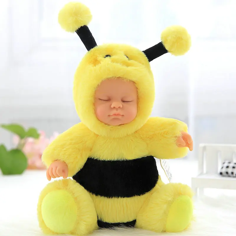 bee 17 см и 28 см детские игрушки Спящая девочка Косплей Животные костюм слон и пчела одеваются Детские Висячие Игрушки для девочек Дети - Цвет: bee