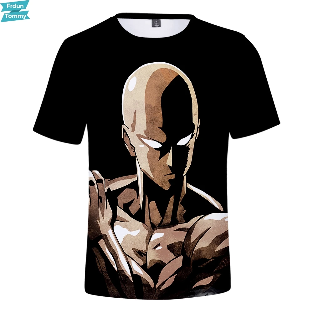 Одинаковые футболки для всей семьи с 3D принтом One Punch Man летние короткими рукавами