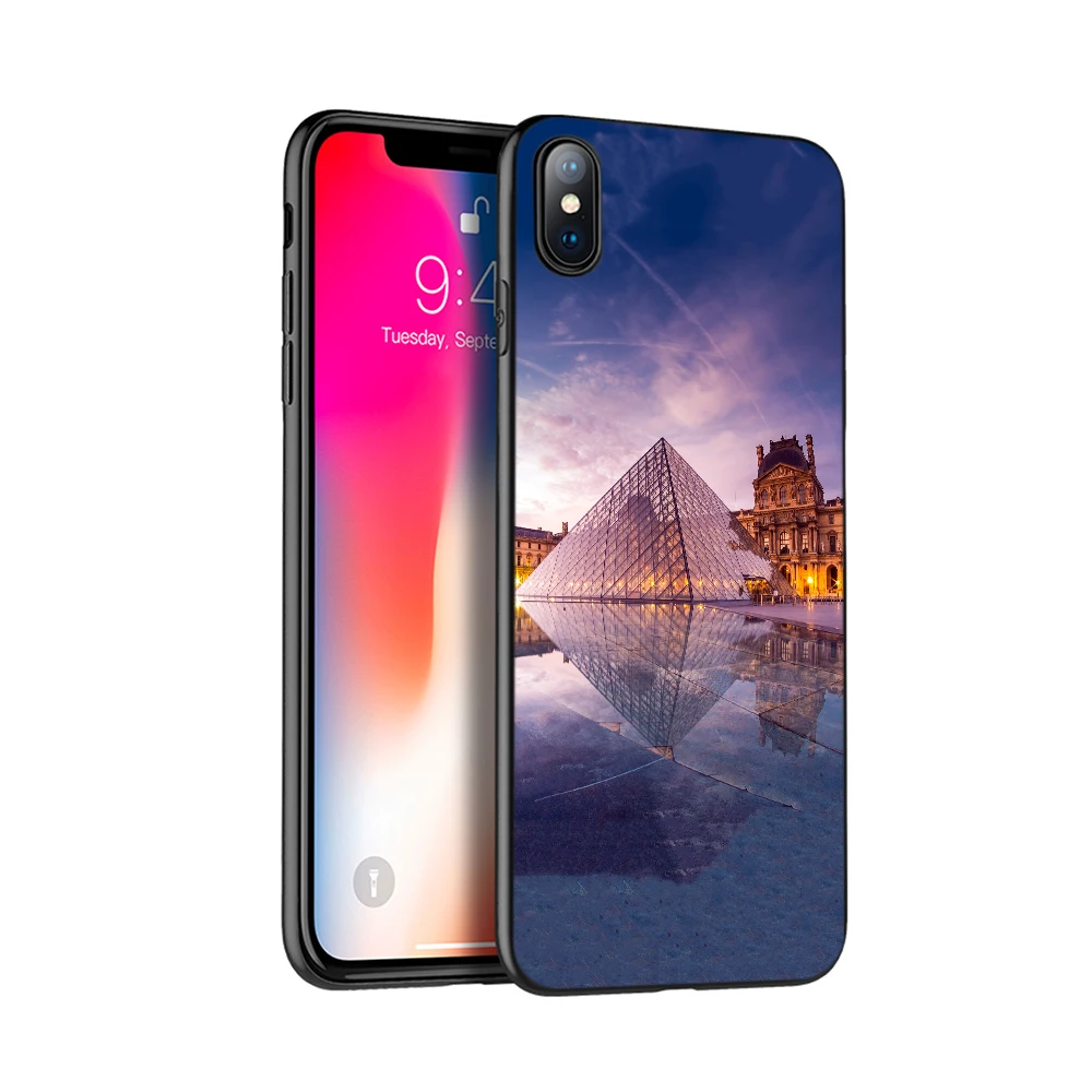 Черный чехол из ТПУ для iphone 5 5s SE 2020 6 6s 7 8 plus x 10 XR XS 11 pro MAX Париж Франция башня