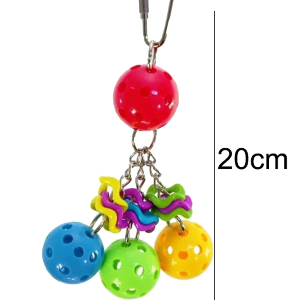 

1 Pc Colorful Ball Parrot Bird Parakeet Bite Climbing Play Hanging Toy Pet Cage Decor