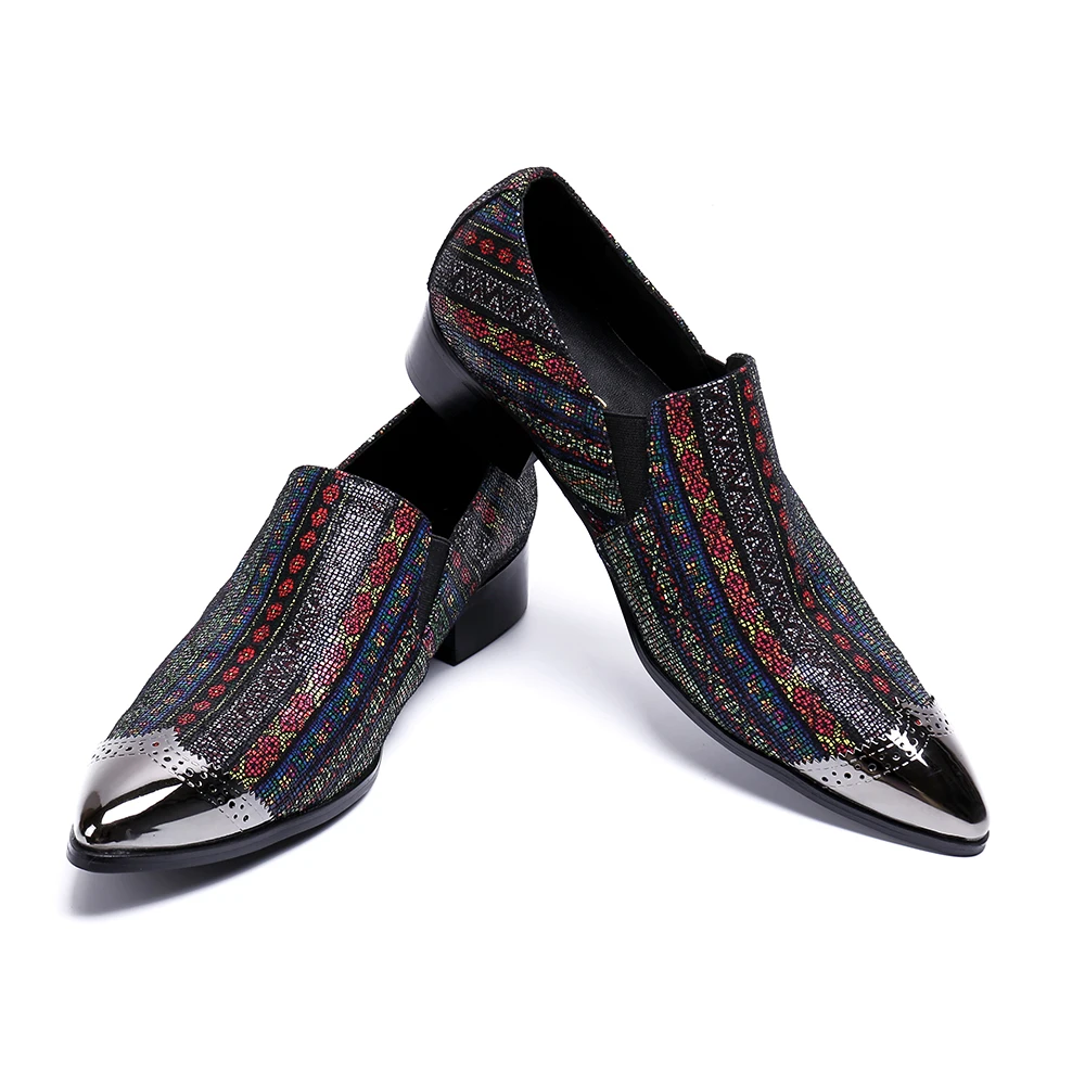 Модные мужские мокасины из резьбовой кожи с принтом обувь для вечевечерние