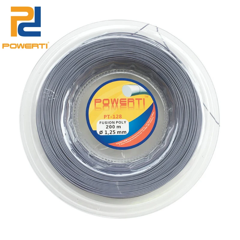 Круглая Теннисная ракетка Powerti Fusion 200 м полиэстер 1 25 мм|tennis reel|polyester tennis stringsstring
