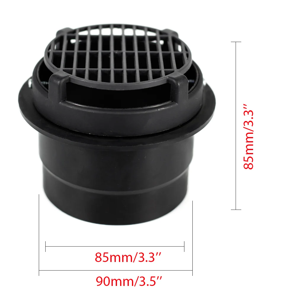 90mm for 5kw heater 60 90 мм 2 кВт 5 кВт воздушный выход капот пластиковая сетчатая крышка выхлопной трубы для автомобиля воздушный дизельный стояночный нагреватель для грузовика Webasto - Цвет: 90mm for 5kw heater