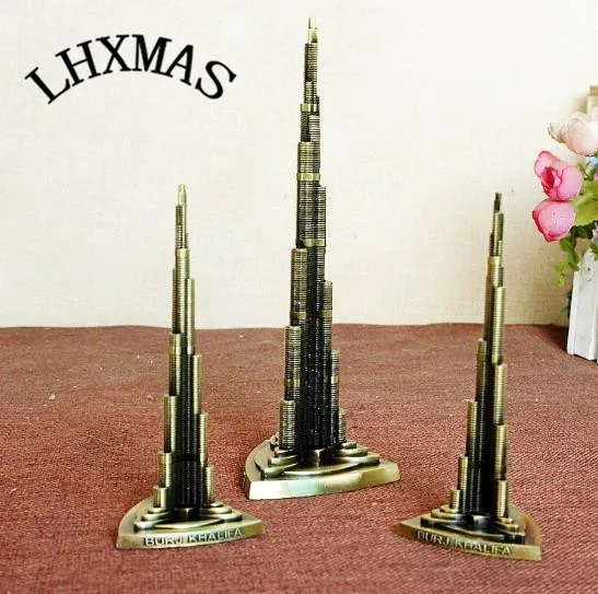 Модель здания Дубая башня Бурдж халифа бронзовые статуэтки металлические