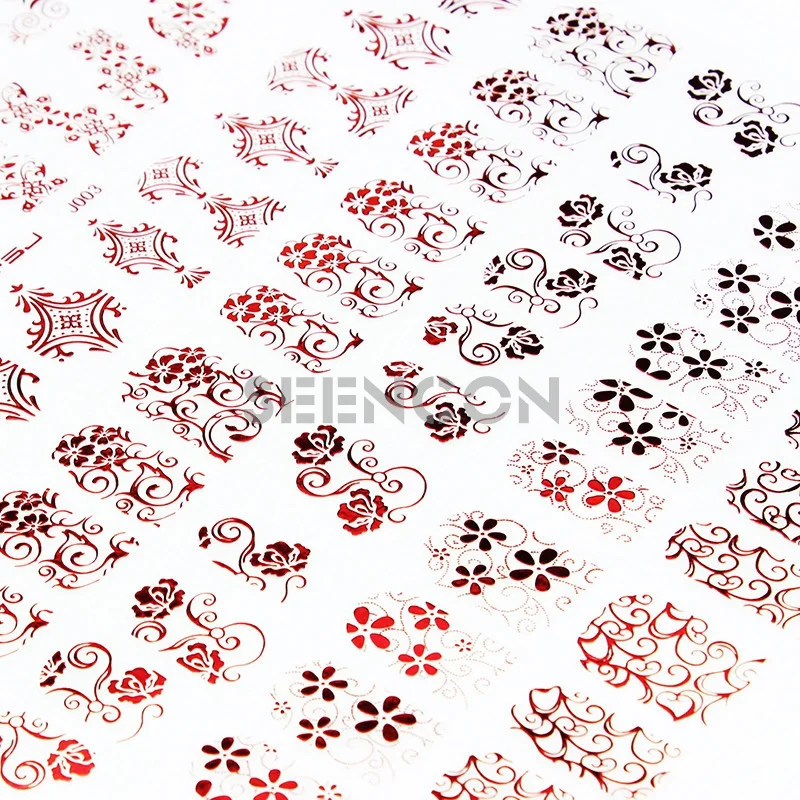 Лидер продаж 108 шт./лист 3d наклейка для французского маникюра железная