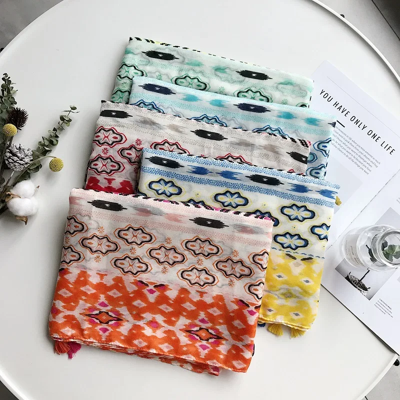 Женский шарф пашминовый палантин роскошный фирменный из вискозы в Африканском