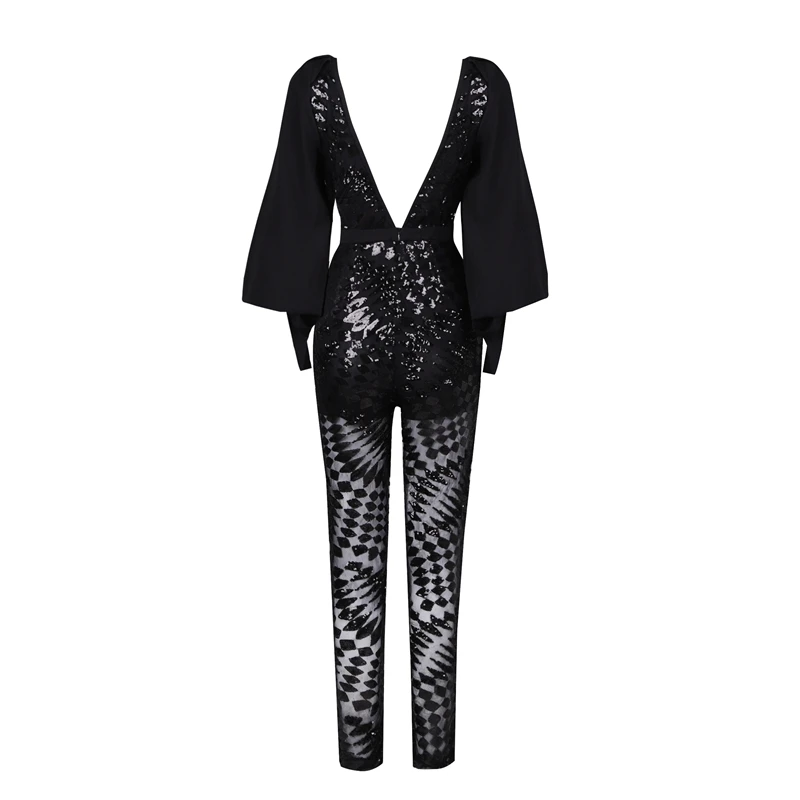 Женские Подиумные комбинезоны как у знаменитостей INDRESSME элегантные на шнуровке с