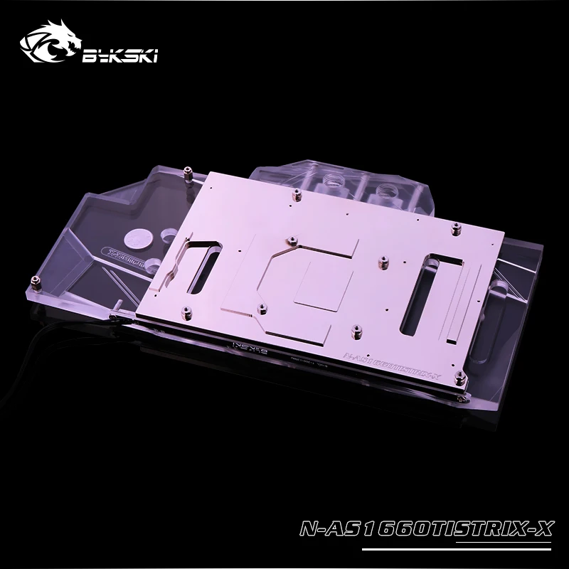 Bykski блок использовать для ASUS ROG strix RTX1660TI O6G/полное покрытие медный блок воды/радиатор видеокарты/A-RGB/RGB AURA