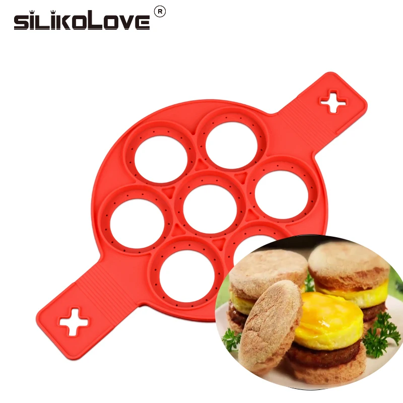 Антипригарная форма Flippin 'Блин 4 ячейки Силиконовая Блины Змея Торт