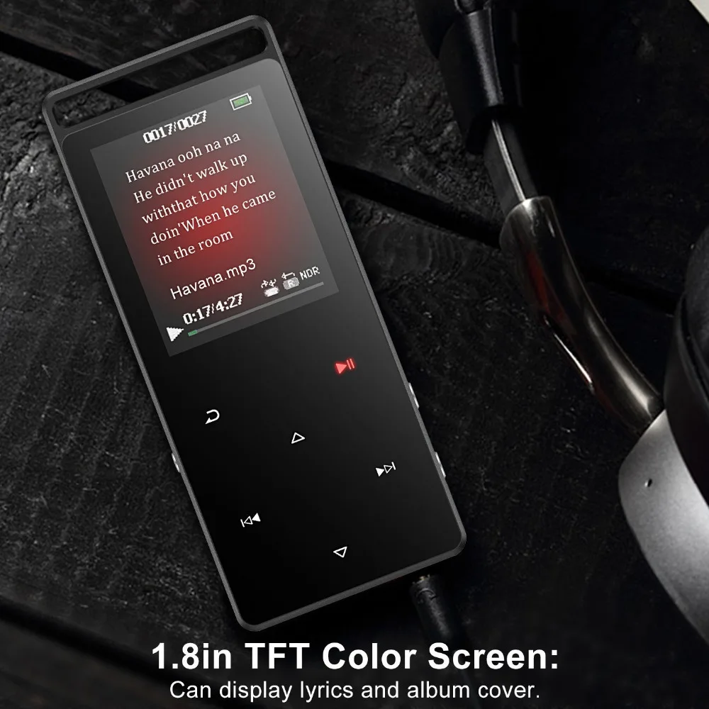 Металлический Bluetooth MP3 плеер 16G 1,8 дюймов Экран сенсорный KeyMP3 музыкальный плеер с FM радио видео плеер ebooksupport SD объемом до 64 ГБ