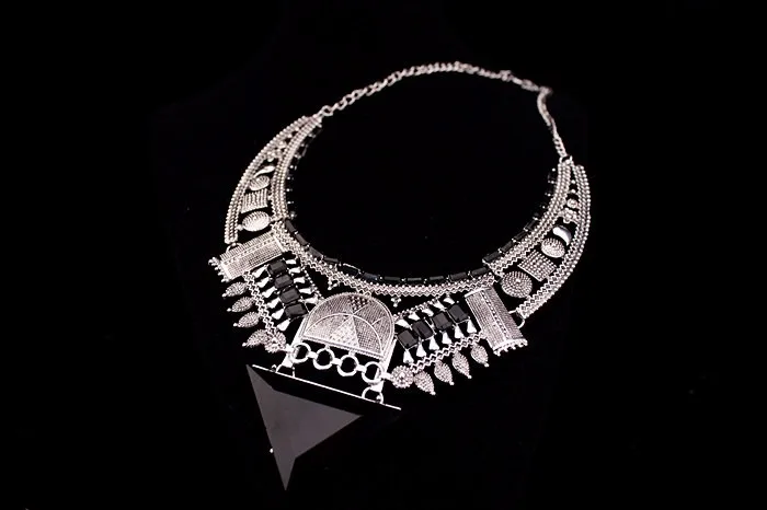Дизайн Bijoux(украшения своими руками) в богемном стиле античные, винтажные украшения Серебро Чокеры Цепочки и ожерелья массивные Цепочки и ожерелья Макси Цепочки и ожерелья для Для женщин X1680